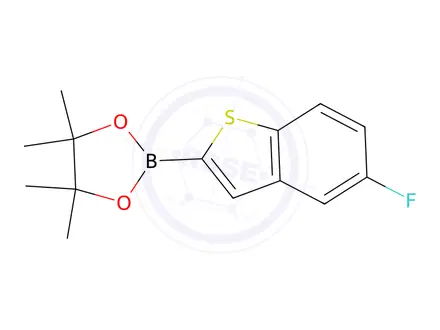 Chemical structure of 5-Fluoro-2-(4,4,5,5-tetramethyl-1,3,2-dioxaborolan-2-yl)-benzo[b]thiophene