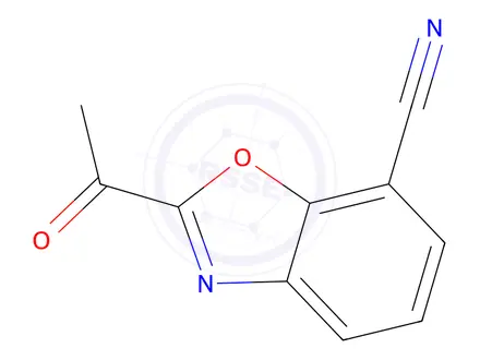 Chemical structure of 2-Acetylbenzo[d]oxazole-7-carbonitrile