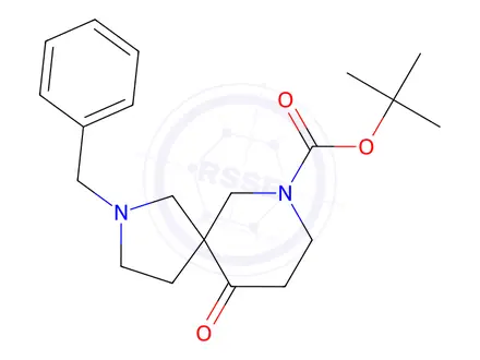 Chemical structure of tert-butyl 2-benzyl-10-oxo-2,7-diazaspiro[4.5]decane-7-carboxylate