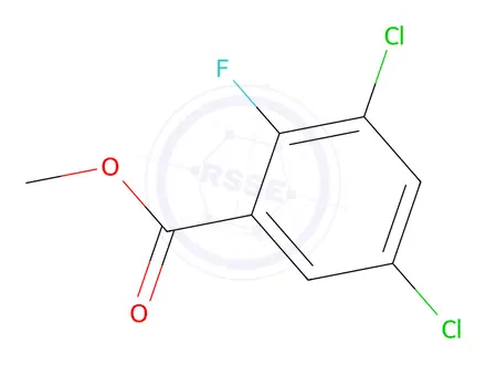 Chemical structure of Methyl 3,5-dichloro-2-fluorobenzoate