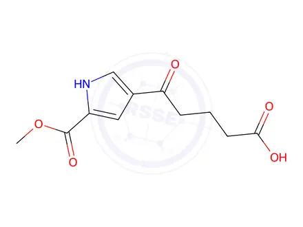 Chemical structure of 5-(5-(Methoxycarbonyl)-1h-pyrrol-3-yl)-5-oxopentanoic acid