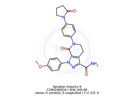 Chemical structure of Apixaban Impurity I