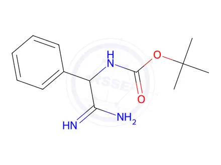Chemical structure of Tert-butyl (2-amino-2-imino-1-phenylethyl)carbamate