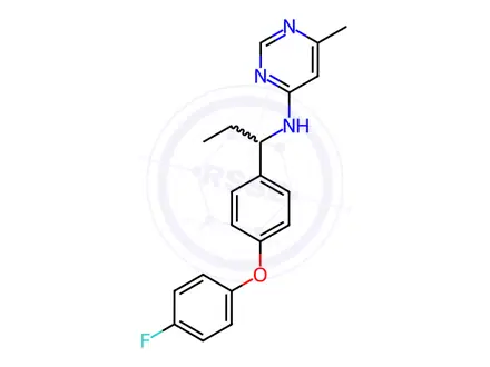 Chemical structure of N-(1-(4-(4-Fluorophenoxy)phenyl)propyl)-6-methylpyrimidin-4-amine