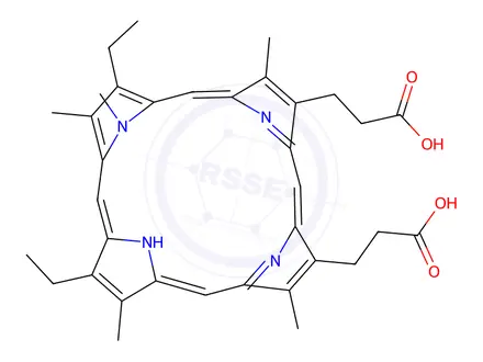 Chemical structure of N-METHYL MESOPORPHYRIN IX