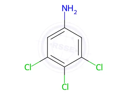 Chemical structure of 3,4,5-Trichloroaniline