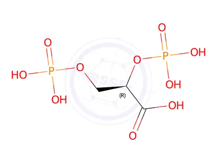 Chemical structure of D-(-)-2,3-diphosphoglyceric Acid
