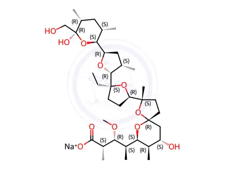 Chemical structure of Monensin sodium