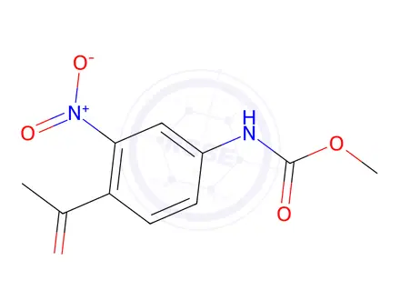 Chemical structure of methyl 4-acetyl-3-nitrophenylcarbamate