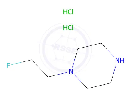 Chemical structure of 1-(2-Fluoroethyl)piperazine Dihydrochloride