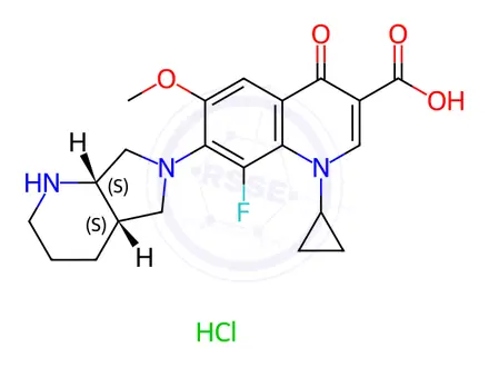 Chemical structure of Moxifloxacin EP Impurity D(Hydrochloride)