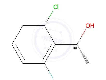 Chemical structure of Benzenemethanol, 2-chloro-6-fluoro-α-methyl-, (αR)-
