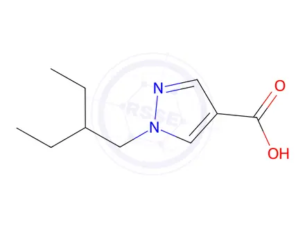 Chemical structure of 1-(2-Ethylbutyl)-1h-pyrazole-4-carboxylic Acid