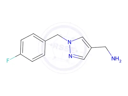 Chemical structure of {1-[(4-fluorophenyl)methyl]-1h-pyrazol-4-yl}methanamine