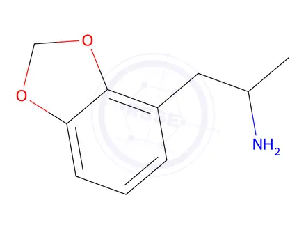 Chemical structure of 1-(2,3-methylenedioxyphenyl)-2-aminopropane