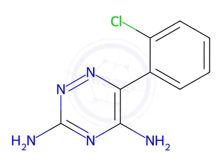 Chemical structure of 6-(2-Chlorophenyl)-1,2,4-triazine-3,5-diamine