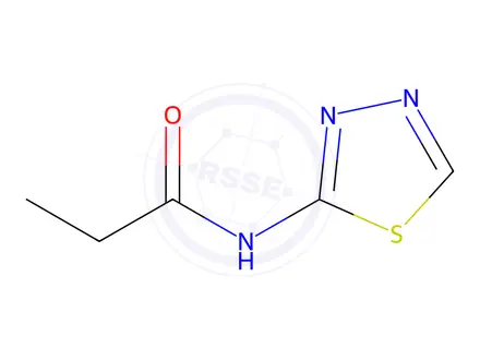 Chemical structure of N-(1,3,4-thiadiazol-2-yl)propionamide