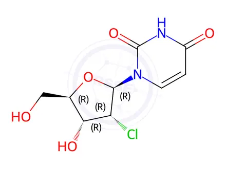 Chemical structure of 2'-Deoxy-2'-chlorouridine