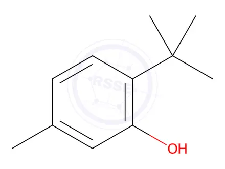 Chemical structure of 6-tert-Butyl-m-cresol