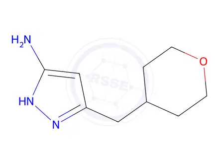 Chemical structure of 3-((Tetrahydro-2H-pyran-4-yl)methyl)-1H-pyrazol-5-amine