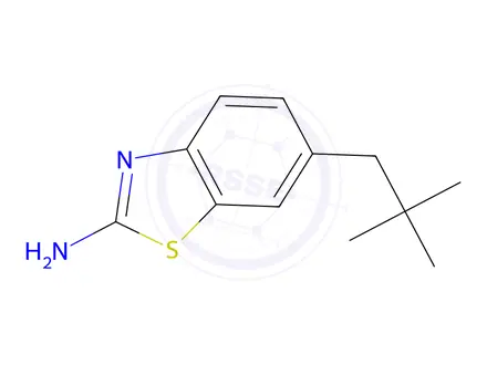 Chemical structure of 2-Benzothiazolamine,6-(2,2-dimethylpropyl)-(9CI)