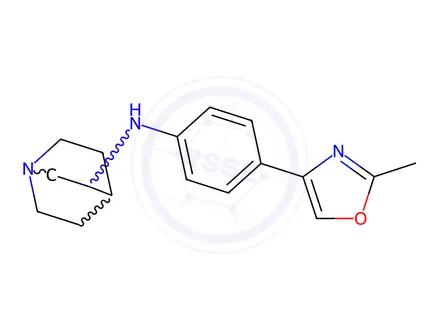 Chemical structure of n-(4-(2-Methyloxazol-4-yl)phenyl)quinuclidin-3-amine