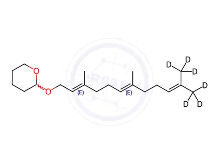 Chemical structure of Farnesol Impurity 7-d6