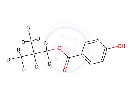 Chemical structure of Isobutyl 4-hydroxybenzoate-D9