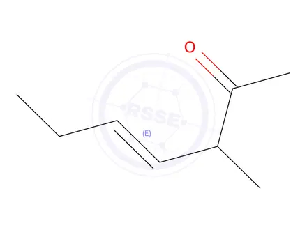Chemical structure of 4-Hepten-2-one, 3-methyl-, (E)-(9CI)
