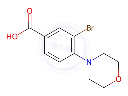 Chemical structure of 3-Bromo-4-morpholinobenzoic acid