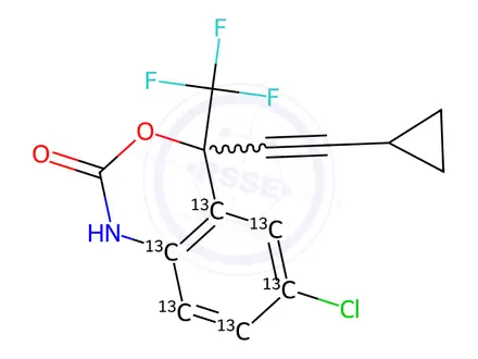 Chemical structure of Efavirenz-13C6