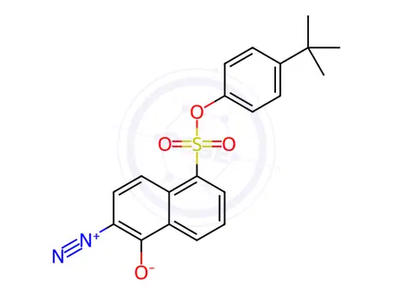 Chemical structure of 4-(tert-butyl)phenyl 6-diazo-5,6-dihydro-5-oxonaphthalene-1-sulphonate