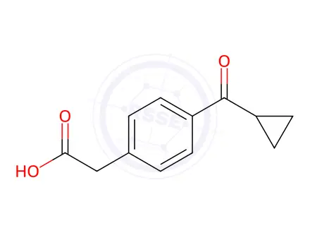 Chemical structure of 4-(Cyclopropylcarbonyl)benzeneacetic acid
