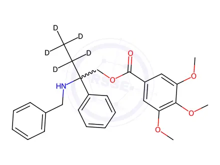 Chemical structure of N-Benzy N,N-Didesmethyl Trimebutine-d5