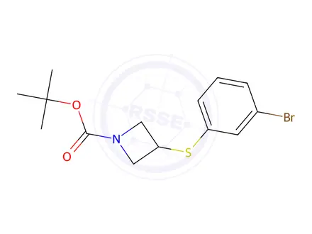 Chemical structure of tert-Butyl 3-((3-bromophenyl)thio)azetidine-1-carboxylate