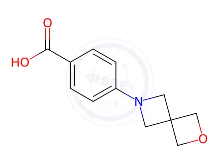 Chemical structure of 4-(2-Oxa-6-azaspiro[3.3]heptan-6-yl)benzoic acid