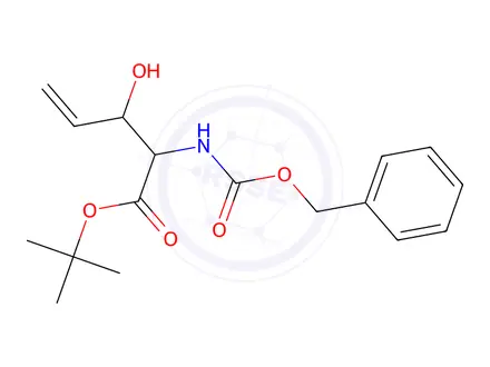 Chemical structure of (2S)-tert-Butyl 2-(((benzyloxy)carbonyl)amino)-3-hydroxypent-4-enoate