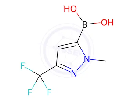 Chemical structure of 1-Methyl-3-trifluoromethylpyrazole-5-boronic Acid