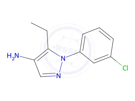 Chemical structure of 1-(3-Chlorophenyl)-5-ethyl-1h-pyrazol-4-amine