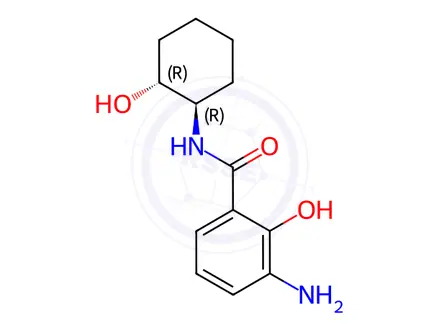 Chemical structure of Benzamide, 3-amino-2-hydroxy-N-[(1R,2R)-2-hydroxycyclohexyl]-(9CI)