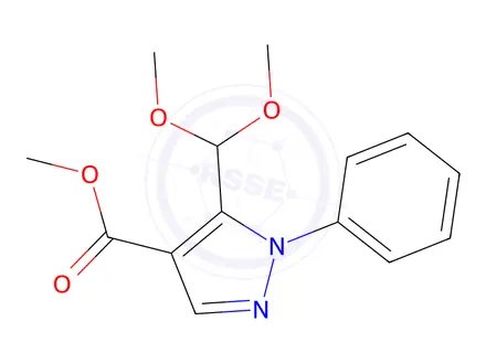 Chemical structure of 5-Dimethoxymethyl-1-phenyl-1H-pyrazole-4-carboxylic Acid Methyl Ester