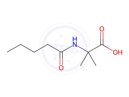 Chemical structure of 2-Methyl-2-pentanamidopropanoic Acid