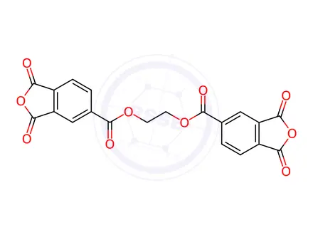 Chemical structure of Ethane-1,2-diyl bis(1,3-Dioxo-1,3-dihydroisobenzofuran-5-carboxylate)