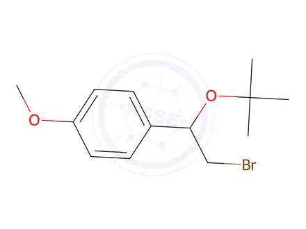Chemical structure of 1-[2-Bromo-1-[(2-methylpropan-2-yl)oxy]ethyl]-4-methoxybenzene