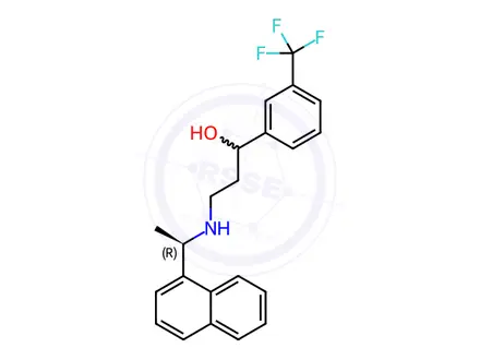 Chemical structure of 3-(((R)-1-(Naphthalen-1-yl)ethyl)amino)-1-(3-(trifluoromethyl)phenyl)propan-1-ol