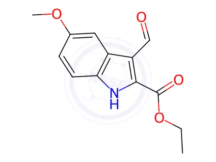 Chemical structure of Ethyl 3-formyl-5-methoxy-1H-indole-2-carboxylate