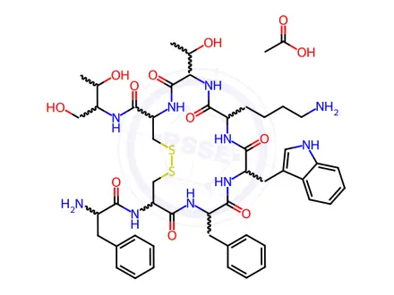 Chemical structure of Octreotide (acetate)