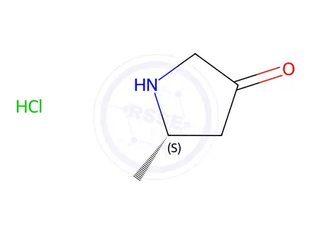 Chemical structure of (S)-5-Methylpyrrolidin-3-one hydrochloride