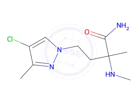 Chemical structure of 4-(4-Chloro-3-methyl-1h-pyrazol-1-yl)-2-methyl-2-(methylamino)butanamide