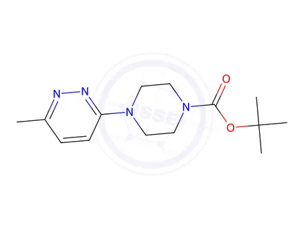 Chemical structure of tert-butyl 4-(6-methylpyridazin-3-yl)piperazine-1-carboxylate